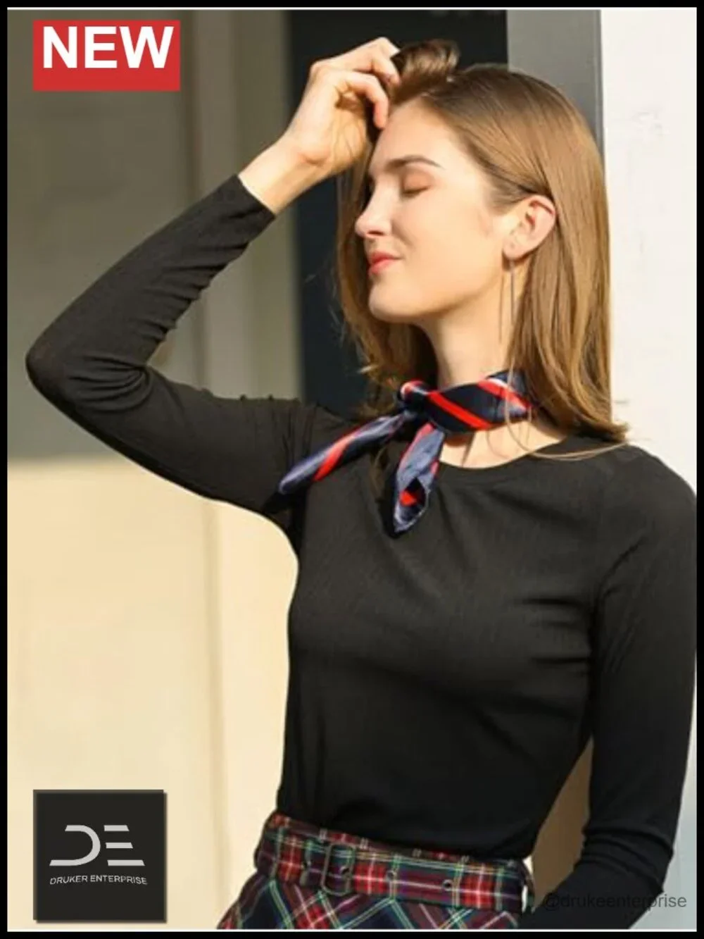 Polyester Square Scarf - Fashion Wrap for Neck, Head, or Bag